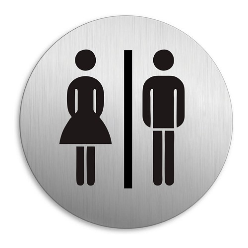 SEILFLECHTER πινακίδα WC γυναικών/ανδρών 972069, αυτοκόλλητη, Φ75mm SF-972069