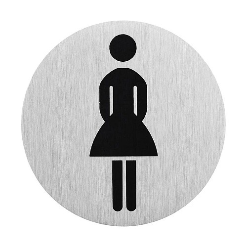 SEILFLECHTER πινακίδα WC γυναικών 972090, αυτοκόλλητη, Φ75mm SF-972090