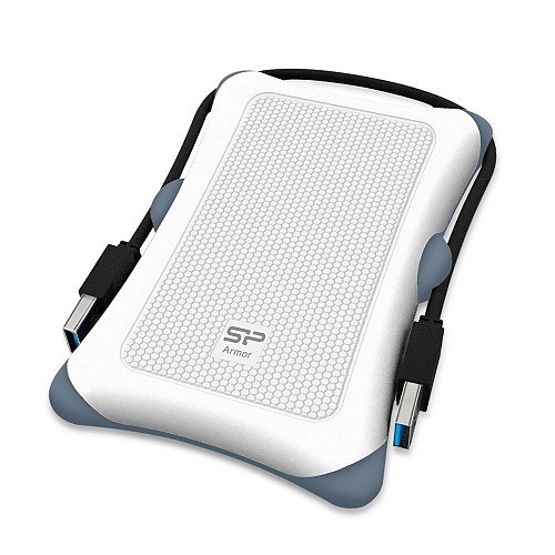 SILICON POWER εξωτερικός HDD Armor A30, 1TB, USB 3.2, λευκός SP010TBPHDA30S3W