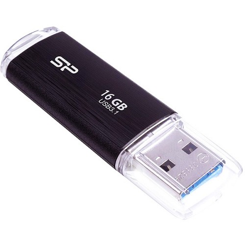 SILICON POWER USB Flash Drive Blaze B02, 16GB, USB 3.2, μαύρο SP016GBUF3B02V1K