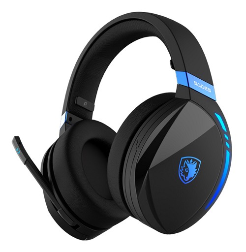 SADES gaming headset Warden I, wireless & wired. multiplatform BT, μαύρο SA-201