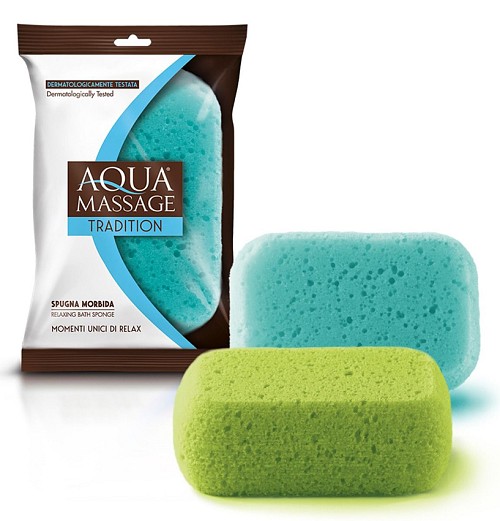 AQUA MASSAGE σφουγγάρι μπάνιου Morbida, 9x14x4.5cm, διάφορα χρώματα 8008990006257