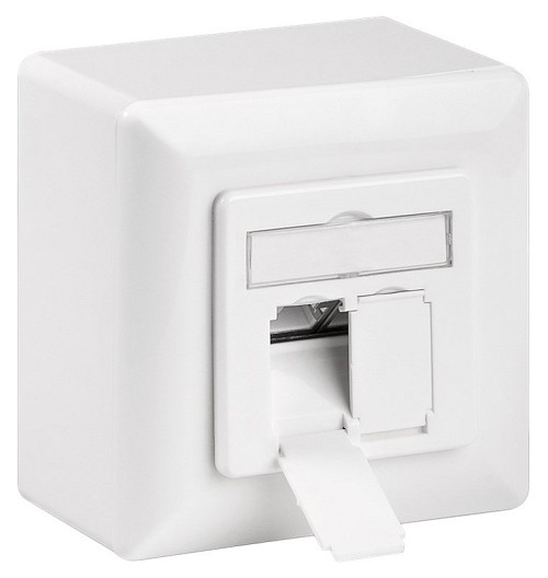 GOOBAY επιτοίχια πρίζα CAT 6 68244, 2x RJ45, 80x80mm, λευκή 68244