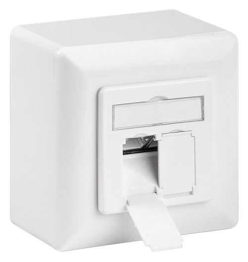 GOOBAY επιτοίχια πρίζα CAT 6a 68572, 2x RJ45, 80x80mm, λευκή 68572