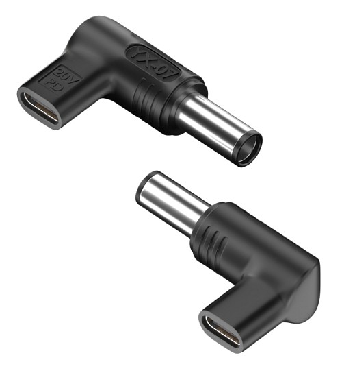 POWERTECH αντάπτορας τροφοδοσίας YX-07, USB-C σε HP 7.4x5mm, μαύρος YX-07