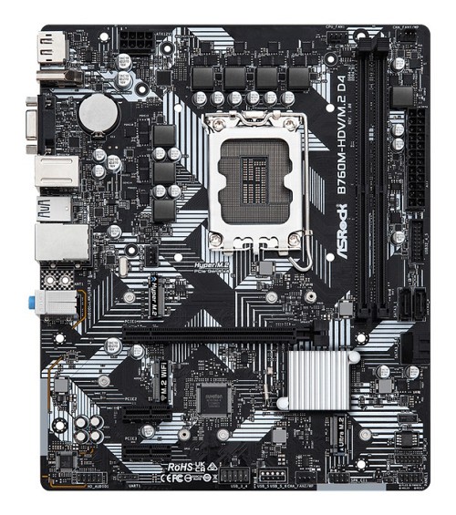ASROCK μητρική B760M-HDV/M.2 D4, 2x DDR4, s1700, USB 3.2 Gen1, mATX B760M-HDV-M.2D4