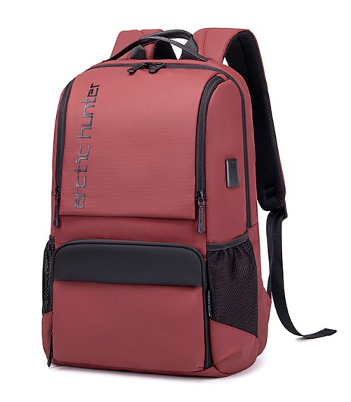 ARCTIC HUNTER τσάντα πλάτης B00532, θήκη laptop 15.6", USB, 28L, κόκκινη B00532-RD