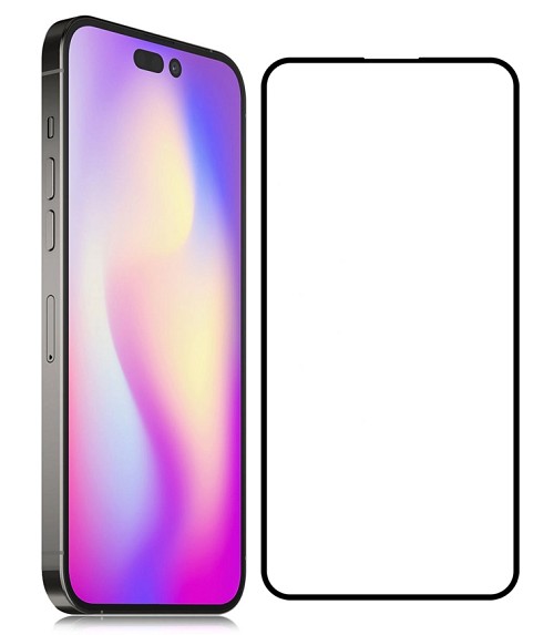 POWERTECH tempered glass 5D TGC-0571, iPhone 14 Pro, full glue, μαύρο TGC-0571