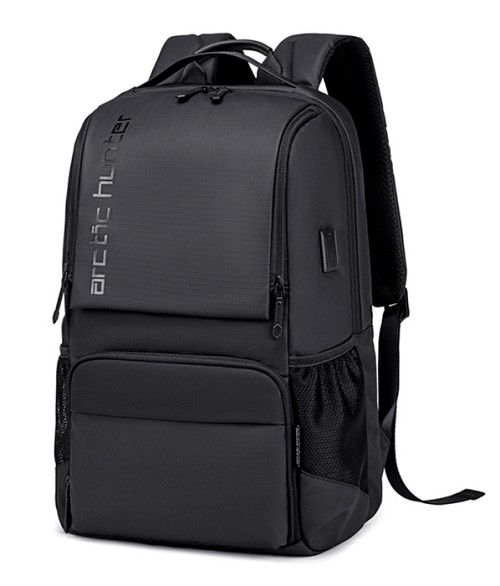 ARCTIC HUNTER τσάντα πλάτης B00532 με θήκη laptop 15.6", USB, 28L, μαύρη B00532-BK