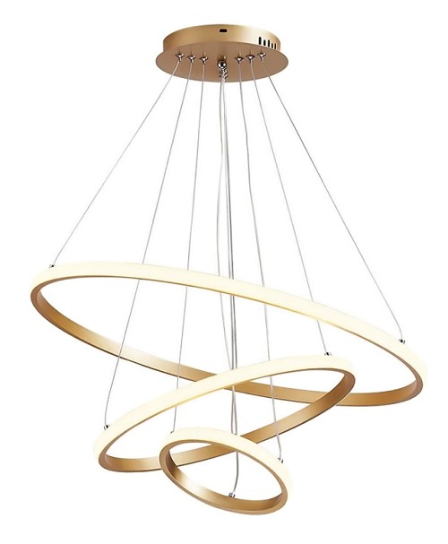 POWERTECH LED φωτιστικό οροφής HLL-0078, 44W, 4000K, 60x60cm, χρυσό HLL-0078