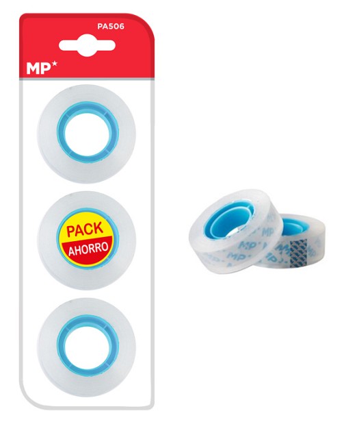 MP κολλητική ταινία Crystal PA506-01, 12mm, 33m, διάφανη, 3τμχ PA506-01