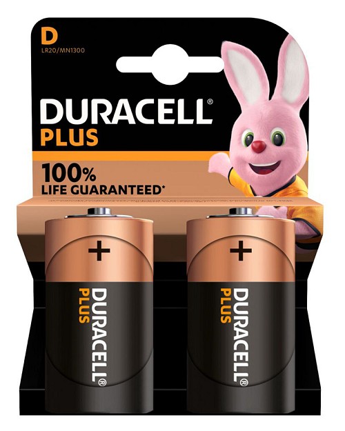 DURACELL αλκαλικές μπαταρίες Plus, D/LR20, 1.5V, 2τμχ 5000394141988