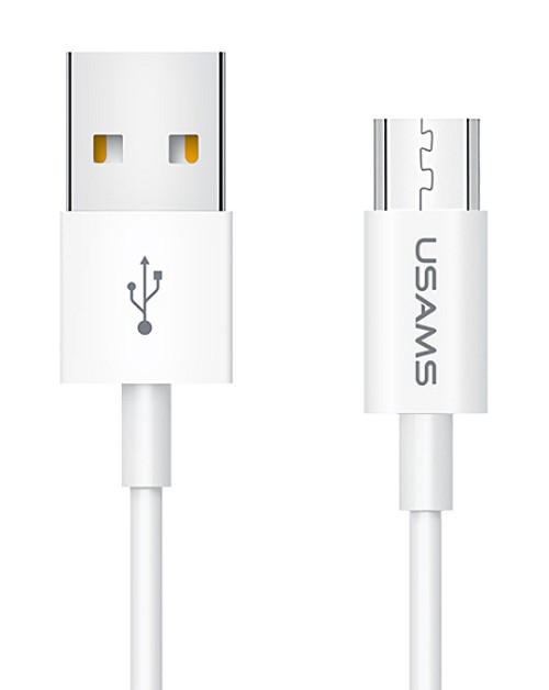 USAMS καλώδιο Micro USB σε USB US-SJ284, 10W, 1m, λευκό SJ284USB01