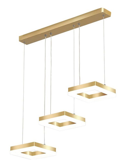 POWERTECH LED φωτιστικό οροφής HLL-0101, 35W, 4000K, 70x120cm, χρυσό HLL-0101