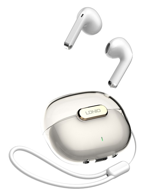LDNIO earphones με θήκη φόρτισης T03, True Wireless, HiFi, Φ13mm, λευκά 5210131078679
