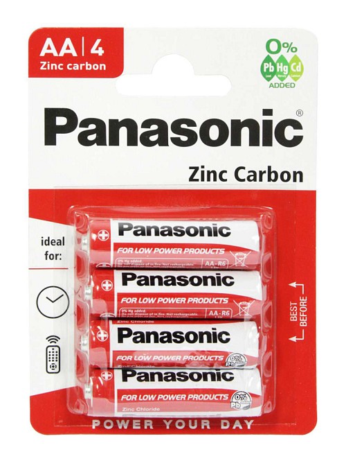 PANASONIC μπαταρίες Zinc Carbon, AA/LR6, 1.5V, 4τμχ 5410853032830
