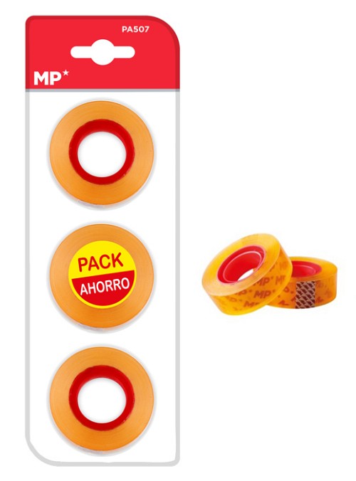 MP κολλητική ταινία Transparent PA507-02, 18mm, 33m, διάφανη, 3τμχ PA507-02