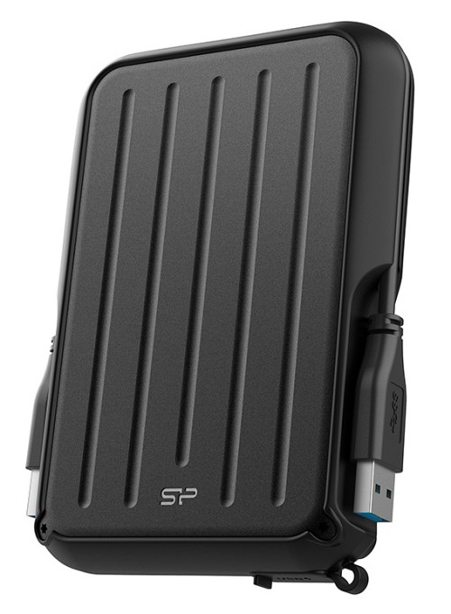 SILICON POWER εξωτερικός HDD Armor A66, 1TB, USB 3.2, μαύρος SP010TBPHD66SS3K