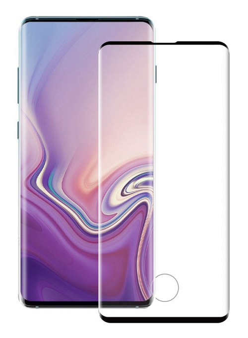 POWERTECH Tempered Glass 3D, half glue, curved, Samsung S10 Plus, μαύρο TGC-0275