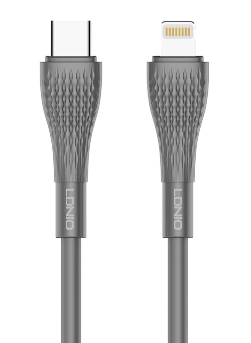 LDNIO καλώδιο Lightning σε USB-C LC671I, 30W PD, 1m, γκρι 6933138601280
