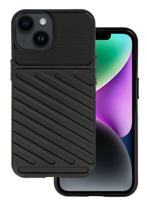 POWERTECH Θήκη Thunder MOB-1921 για iPhone 15, μαύρη MOB-1921