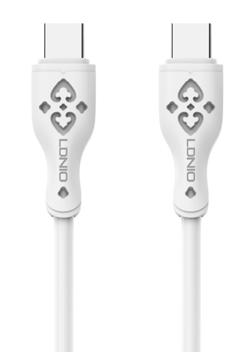 LDNIO καλώδιο USB-C σε USB-C LC812C, 65W PD, 2m, λευκό 6933138601372