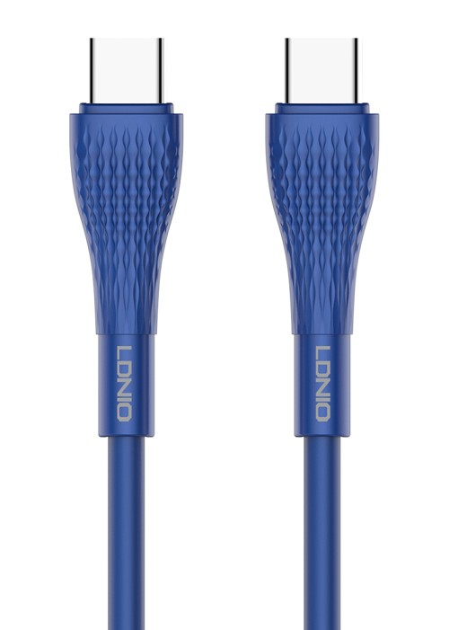 LDNIO καλώδιο USB-C σε USB-C LC672C, 65W PD, 2m, μπλε 6933138601297