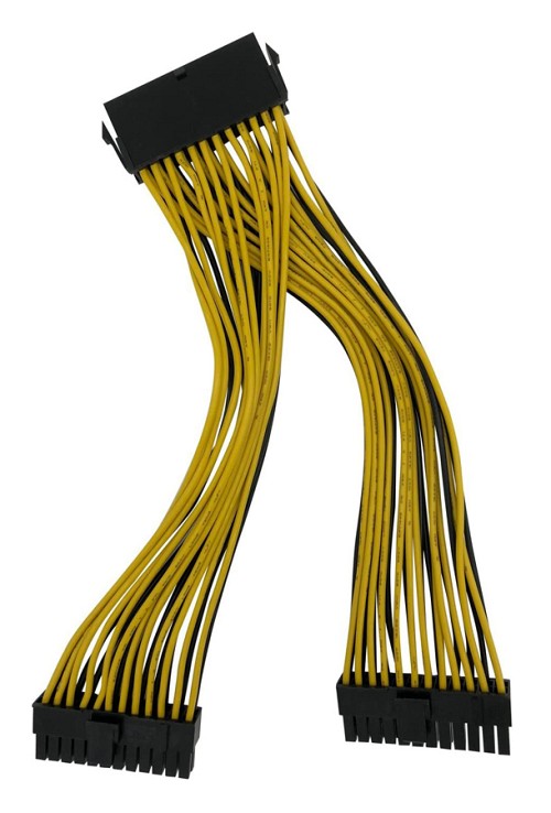 POWERTECH καλώδιο μητρικής 24pin σε 2x 24pin CAB-W042, 0.20m CAB-W042