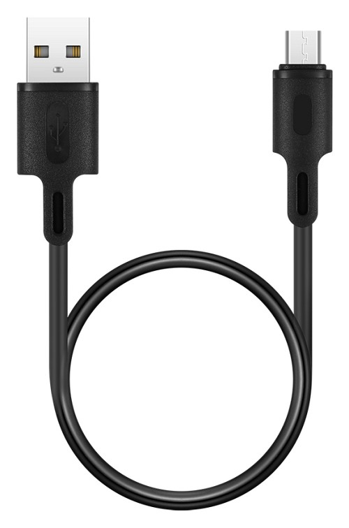ROCKROSE καλώδιο USB σε Micro USB Beta AM Mini, 2.4A 12W, 30cm, μαύρο RRCS01MM