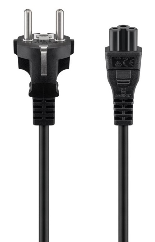GOOBAY καλώδιο τροφοδοσίας 93586, 0.75mm², 1.8m, μαύρο 93586