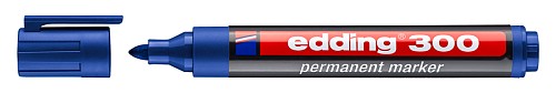 EDDING ανεξίτηλος μαρκαδόρος 300, 1.5-3mm, επαναγεμιζόμενος, μπλε 4-300003
