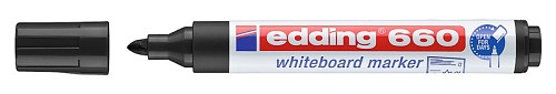 EDDING μαρκαδόρος ασπροπίνακα 660, επαναγεμιζόμενος, μαύρος 4-660001