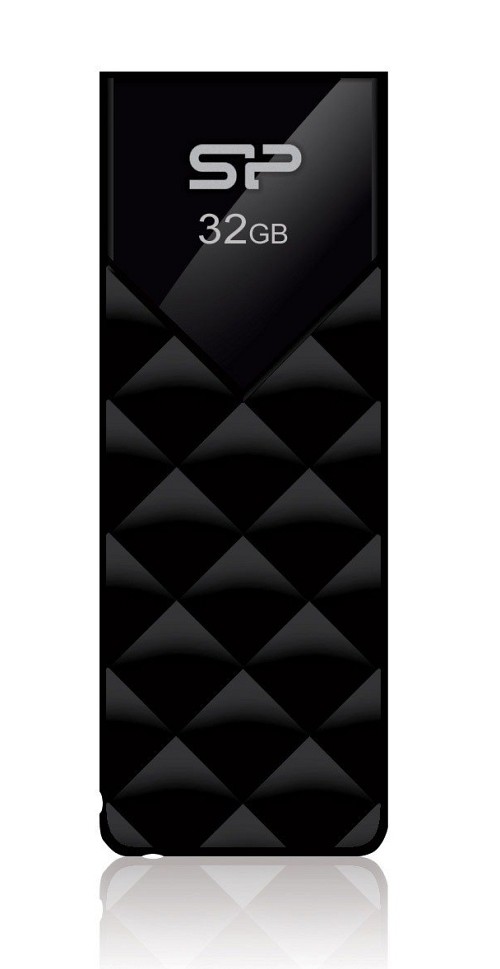SILICON POWER USB Flash Ultima U03, 32GB, USB 2.0, μαύρο SP032GBUF2U03V1K