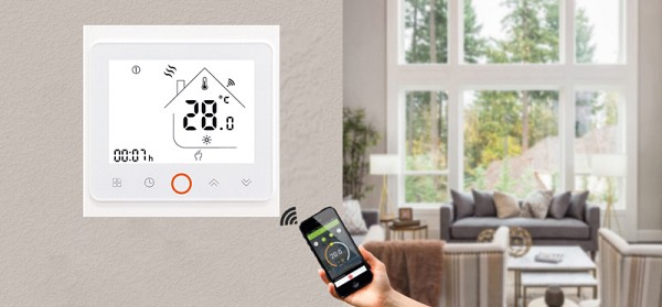 Smart θερμοστάτης πετρελαίου BHT-002-GBLWDB, WiFi, dual band, λευκός BHT-002-GBLWDB