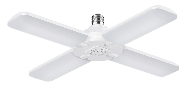 POWERTECH LED λάμπα E27-018, 4x αναδιπλούμενα πτερύγια, 52W, 4000K, E27 E27-018