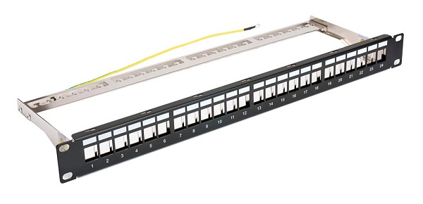 POWERTECH keystone patch panel NETW-0013, 19/1U, 24-port, 1U NETW-0013