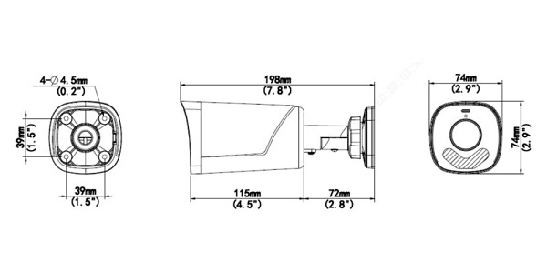 UNIARCH IP κάμερα IPC-B233-APF40W, 4mm, 3MP, IP67, PoE, LED, IR 50m IPC-B233-APF40W