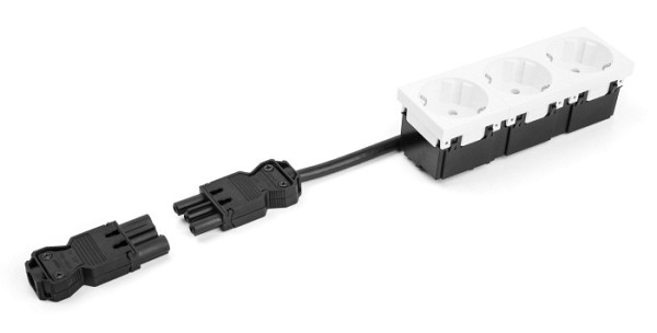 DELOCK σύνδεσμος εγκατάστασης 3-pole 64147, GST 18/3 set, μαύρος 64147