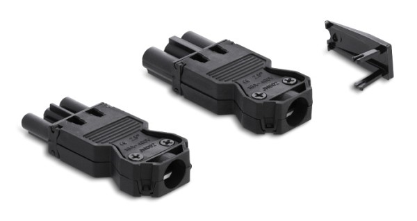 DELOCK σύνδεσμος εγκατάστασης 3-pole 64147, GST 18/3 set, μαύρος 64147