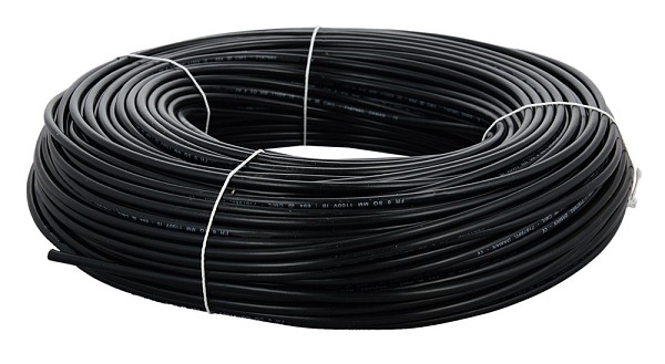 CABLEL καλώδιο H07V-U 1.5mm², 450/750V, 100m, μαύρο H07V-U-15-BK