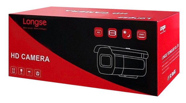 LONGSE IP κάμερα BMSCFG400 με μικρόφωνο, 2.8mm, 4MP, αδιάβροχη IP67, PoE BMSCFG400