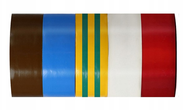 PROLINE μονωτική ταινία 13161, 19mm, 10m, διάφορα χρώματα, 5τμχ PR-13161