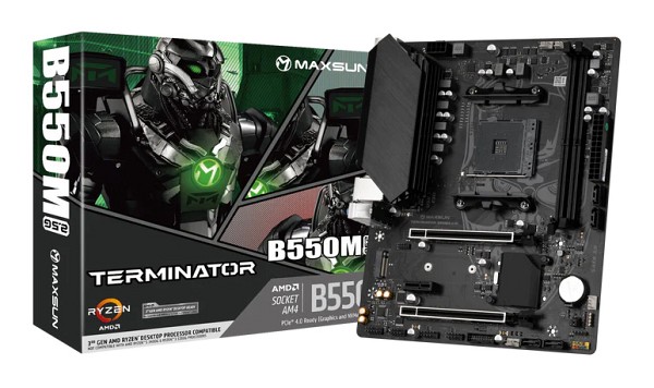 MAXSUN μητρική Terminator B550M 2.5G, 2x DDR4, AM4, USB 3.2, 2.5G LAN, M-ATX MS-T-B550M25G