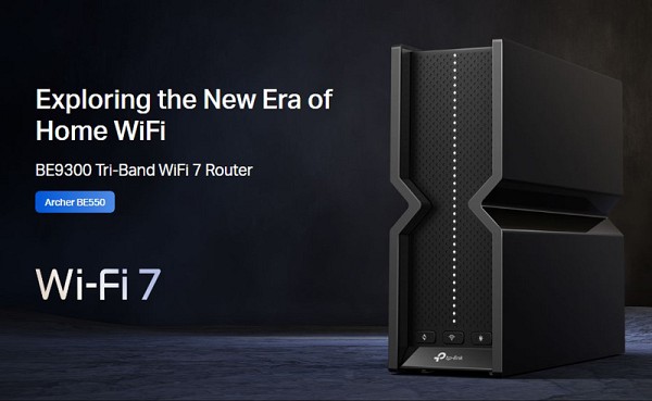 TP-LINK router Archer BE550, WiFi 7, 9214Mbps BE9300, Tri-Band, Ver. 1.0 ARCHER-BE550