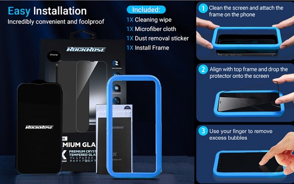 ROCKROSE tempered glass 2.5D Sapphire Crystal Clear, iPhone 13 mini 6973135544869