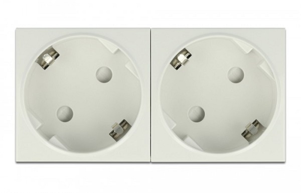 DELOCK διπλό module πρίζας ρεύματος Easy 45 81325, 45°, 45x45mm, 5τμχ 81325