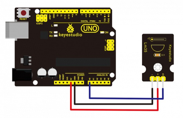 KEYESTUDIO LM35 linear temperature sensor KS0022, για Arduino KS0022