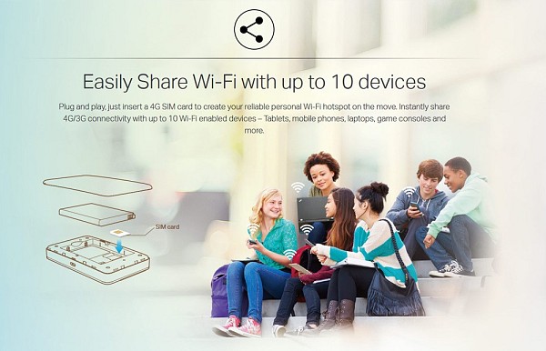 TP-LINK Advanced Mobile WiFi 4G Modem M7350, 2000mAh, Ver. 5.0 M7350