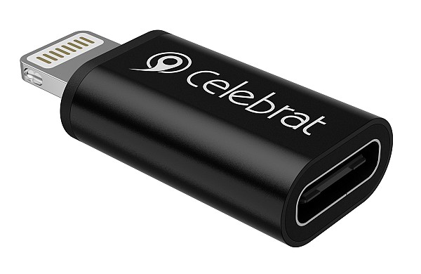 CELEBRAT αντάπτορας Lightning σε USB-C CA-03, 2A, 480Mbps, μαύρος CA-03