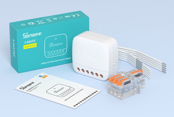 SONOFF smart διακόπτης S-MATE2, 3 κανάλια, μπαταρίας, λευκός S-MATE2